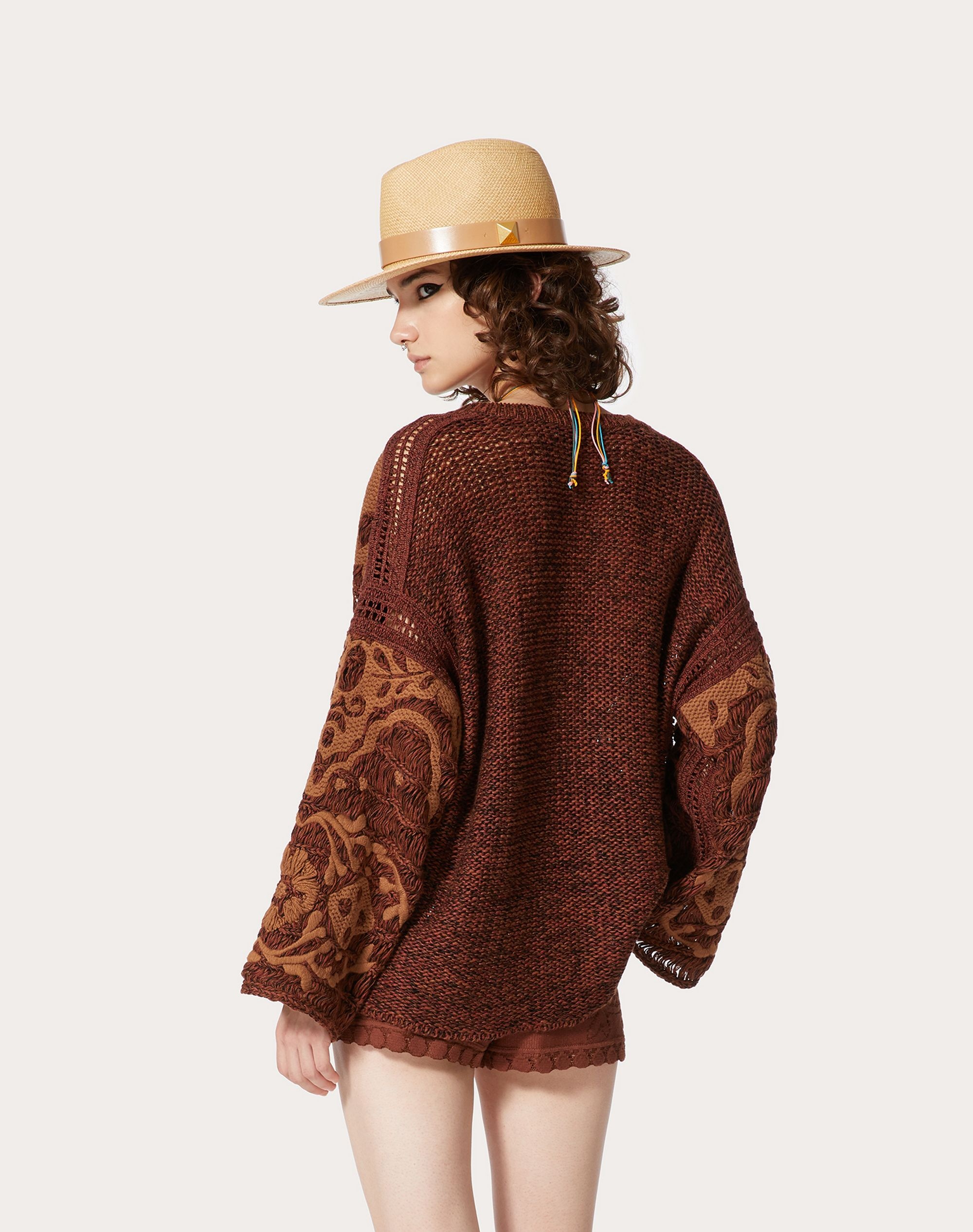 EMBROIDERED COTTON WOOL SWEATER - 4