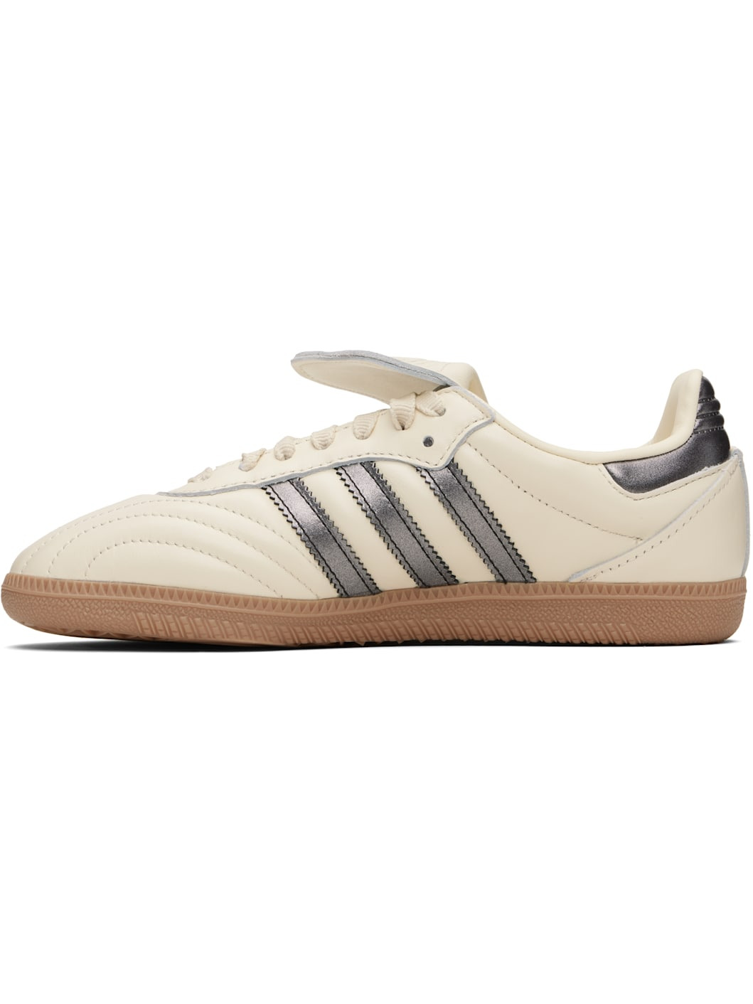 Off-White & Gunmetal Samba LT Sneakers - 3