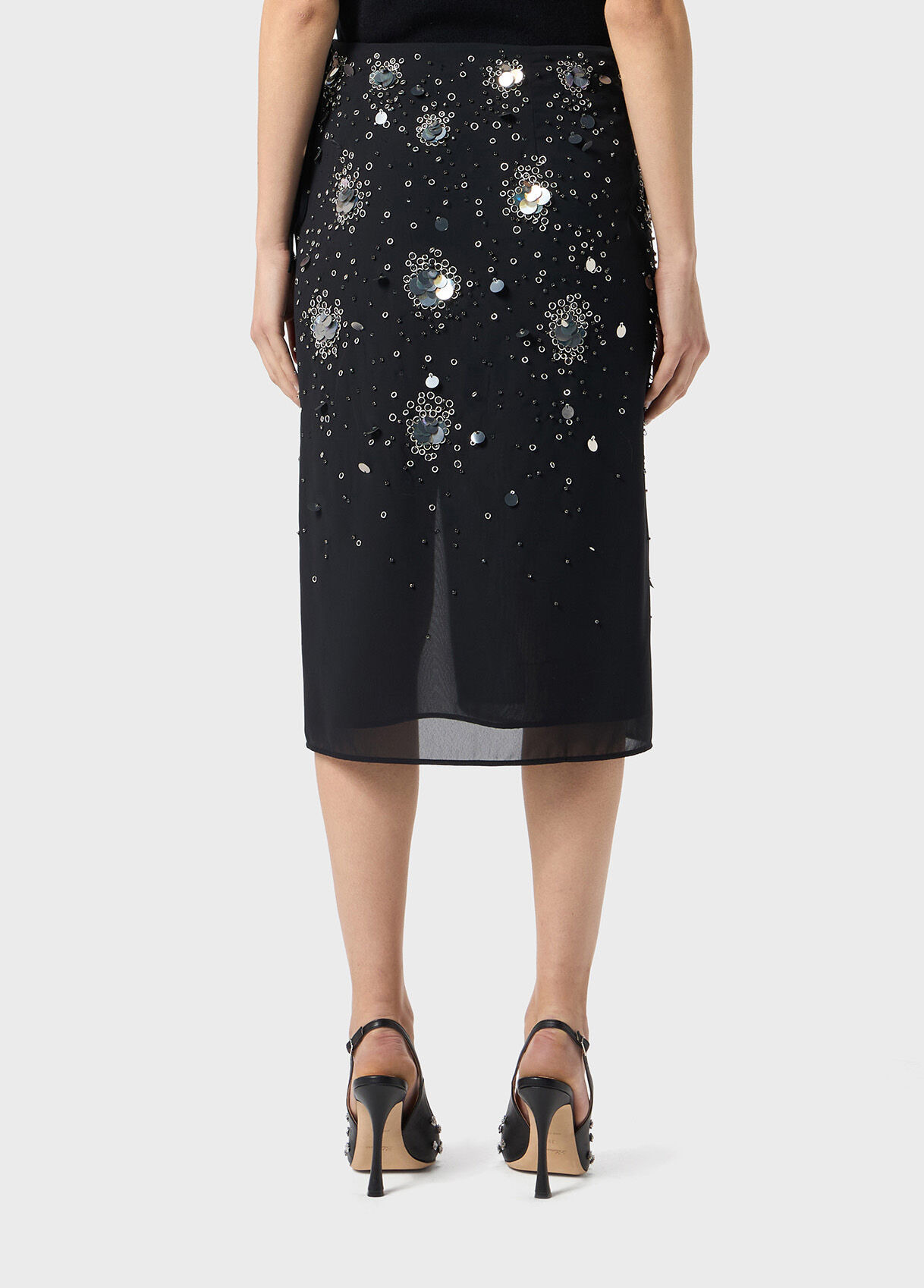 GEORGETTE SKIRT WITH HAND EMBROIDERY - 3