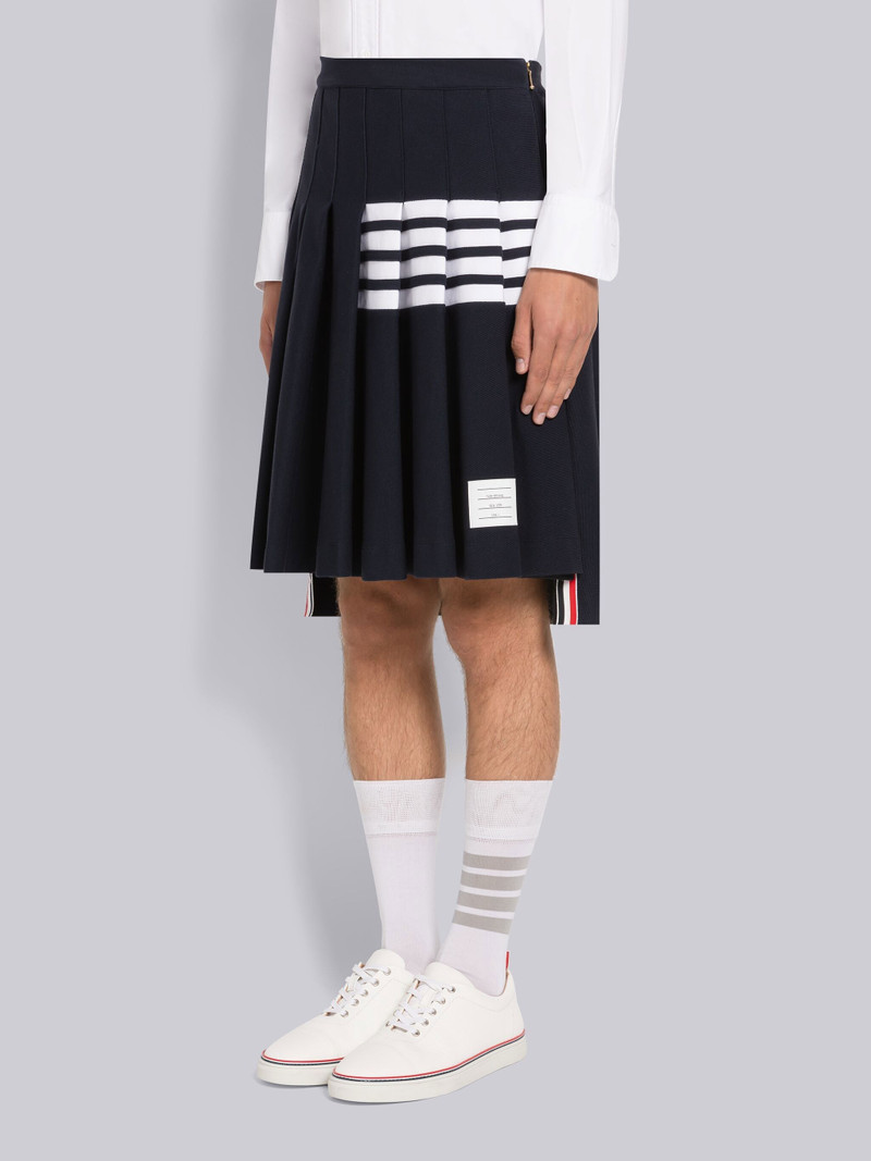 Thom Browne 4-Bar stripe pleated skirt outlook
