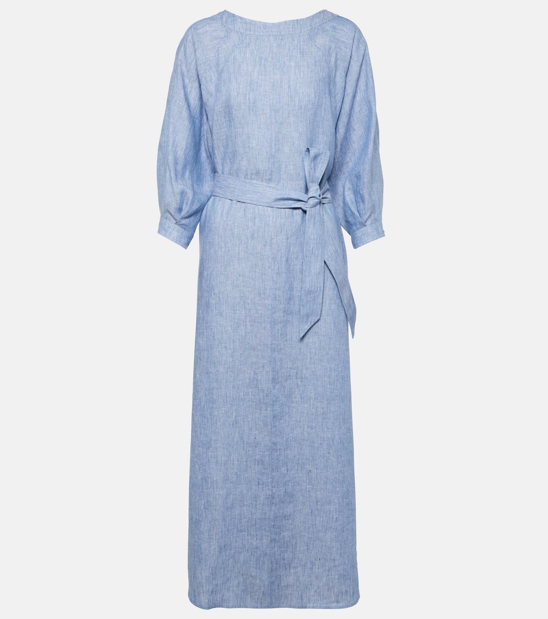 Linen midi dress - 1