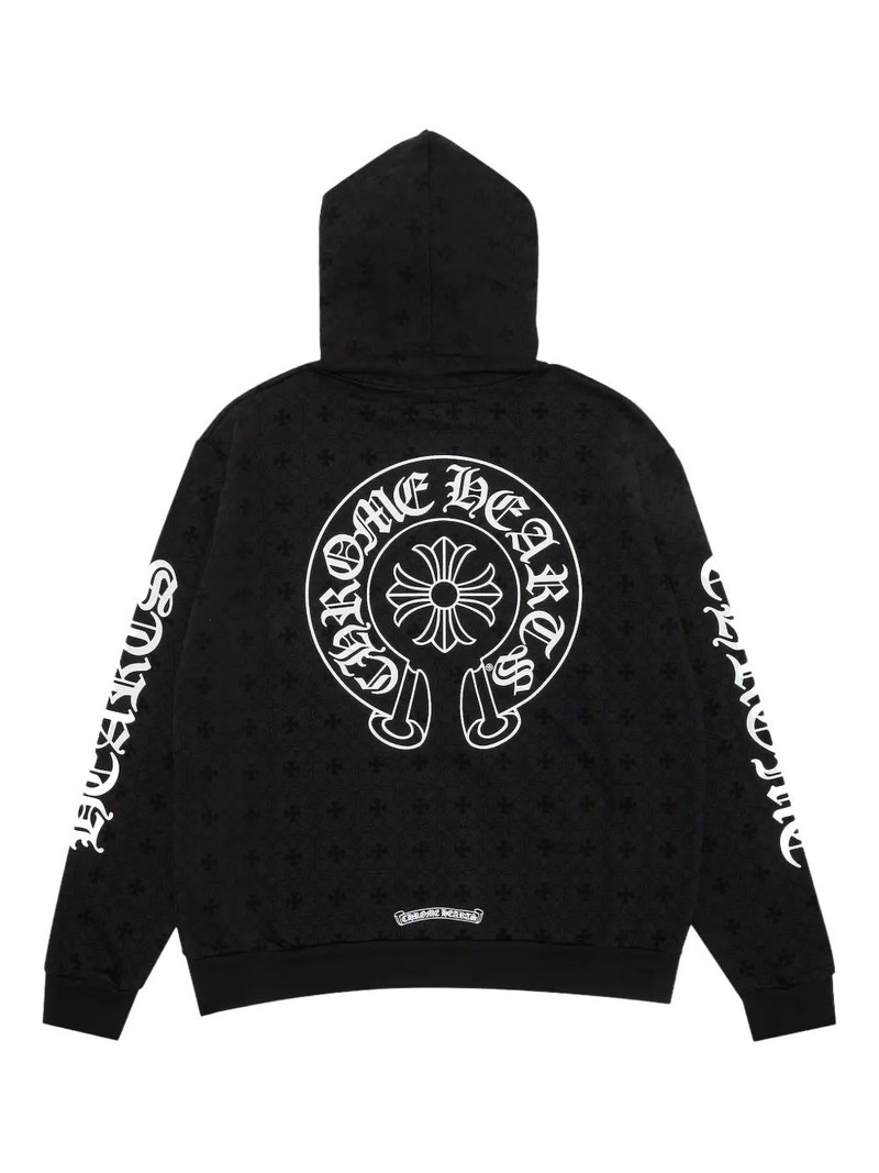 Chrome Hearts cross print horseshoe logo hoodie outlook