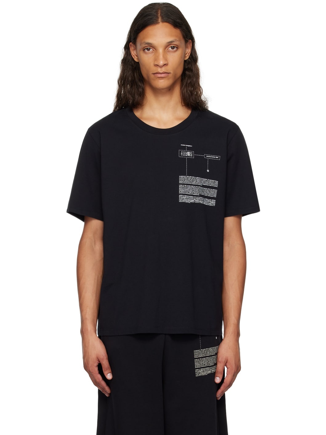 Black Printed-Logo T-Shirt - 1