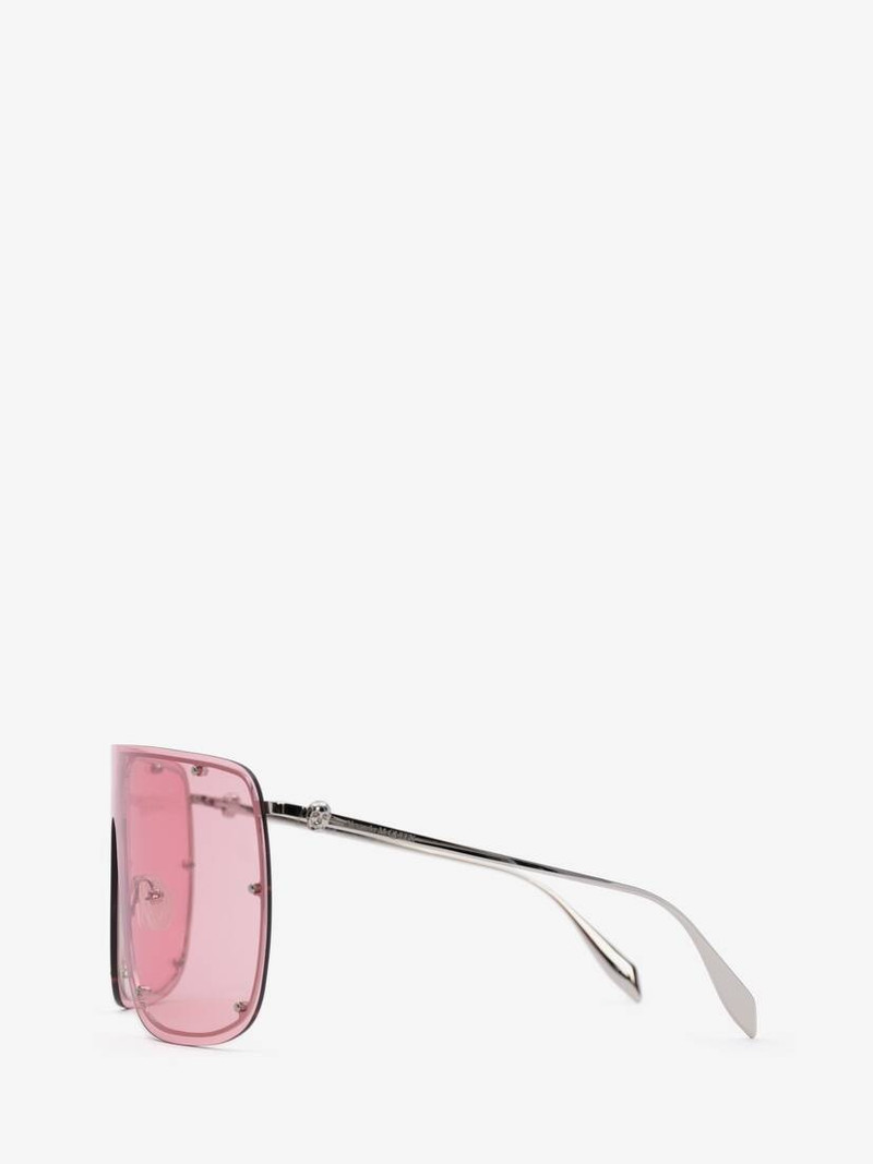 Alexander McQueen Skull Mask Sunglasses in Silver outlook