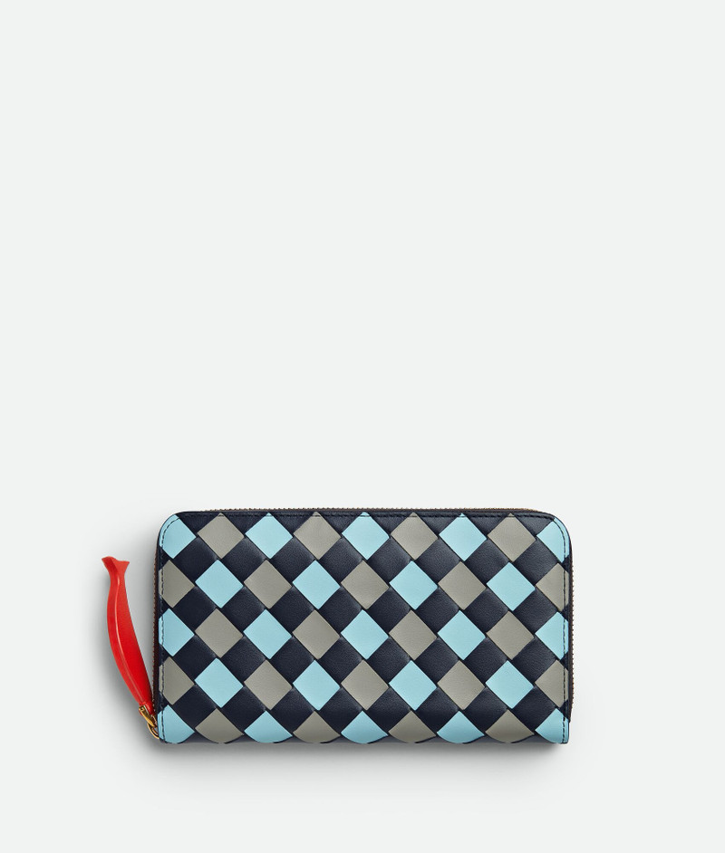 Intrecciato Large Zip Around Wallet 1