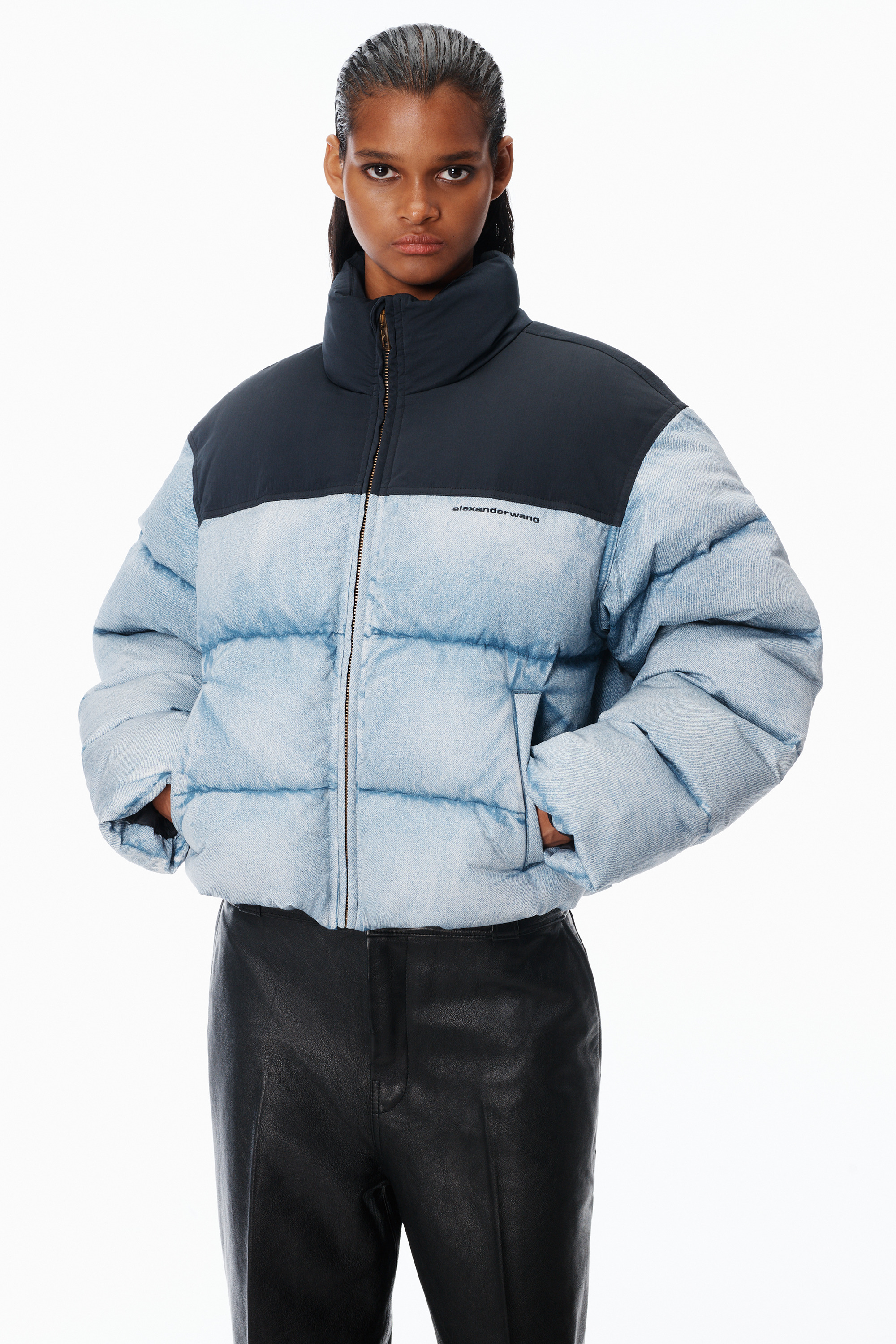 Trompe-L’Oeil Denim Puffer Jacket - 3