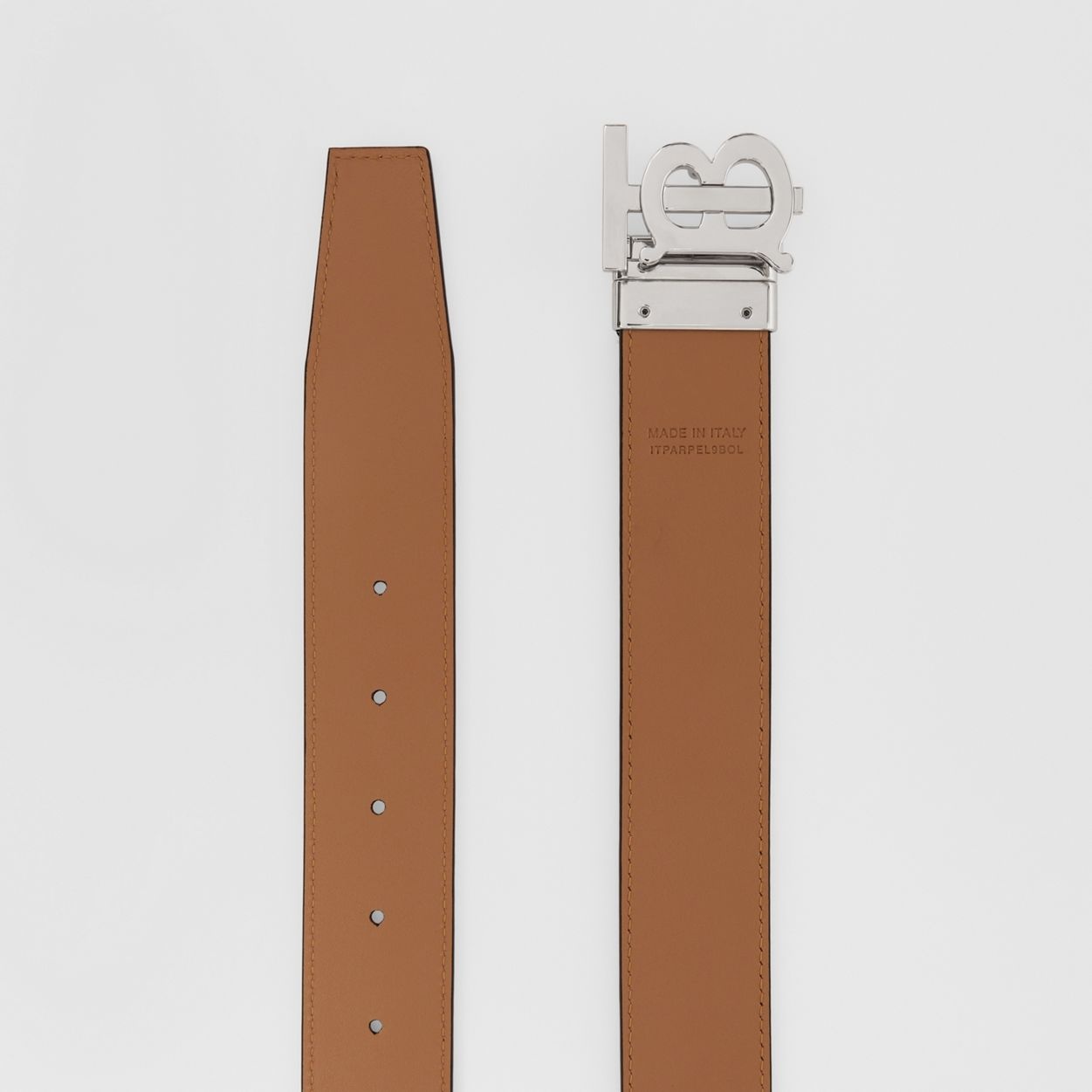 Reversible Monogram Motif Embossed Leather Belt - 6