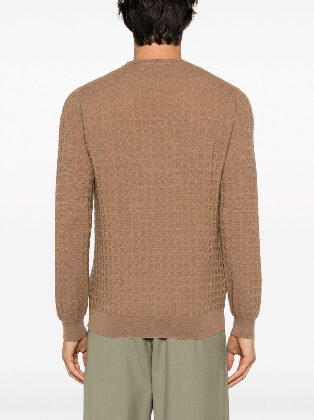 knitted wool jumper - 4