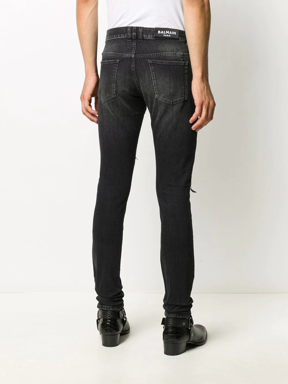 embellished slim-fit jeans - 4