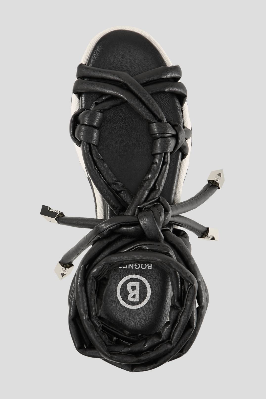 SARAGOSSA PLATFORM SANDALS IN BLACK - 4