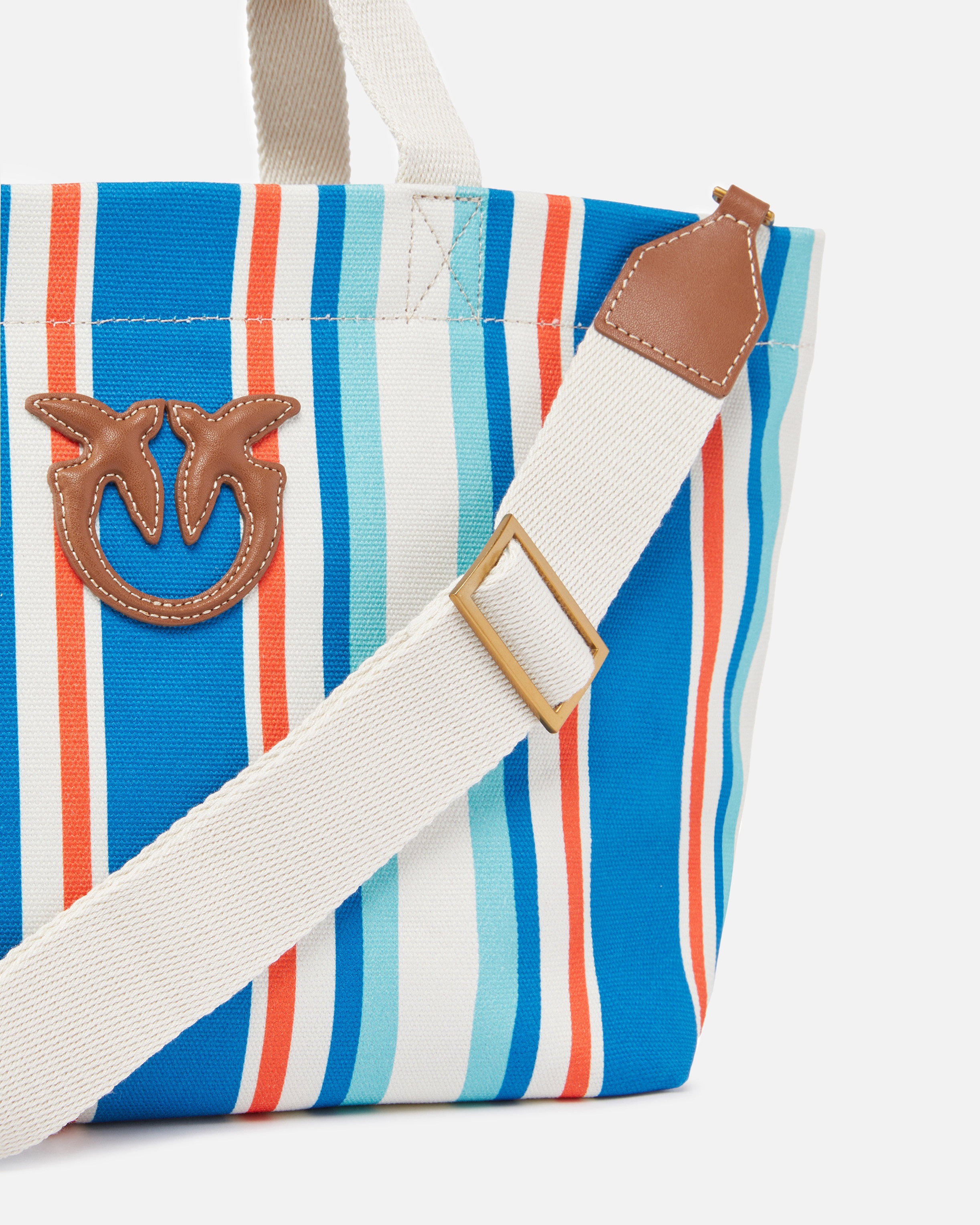 MEDIUM SHOPPER BAG IN STRIPED CANVAS - 3