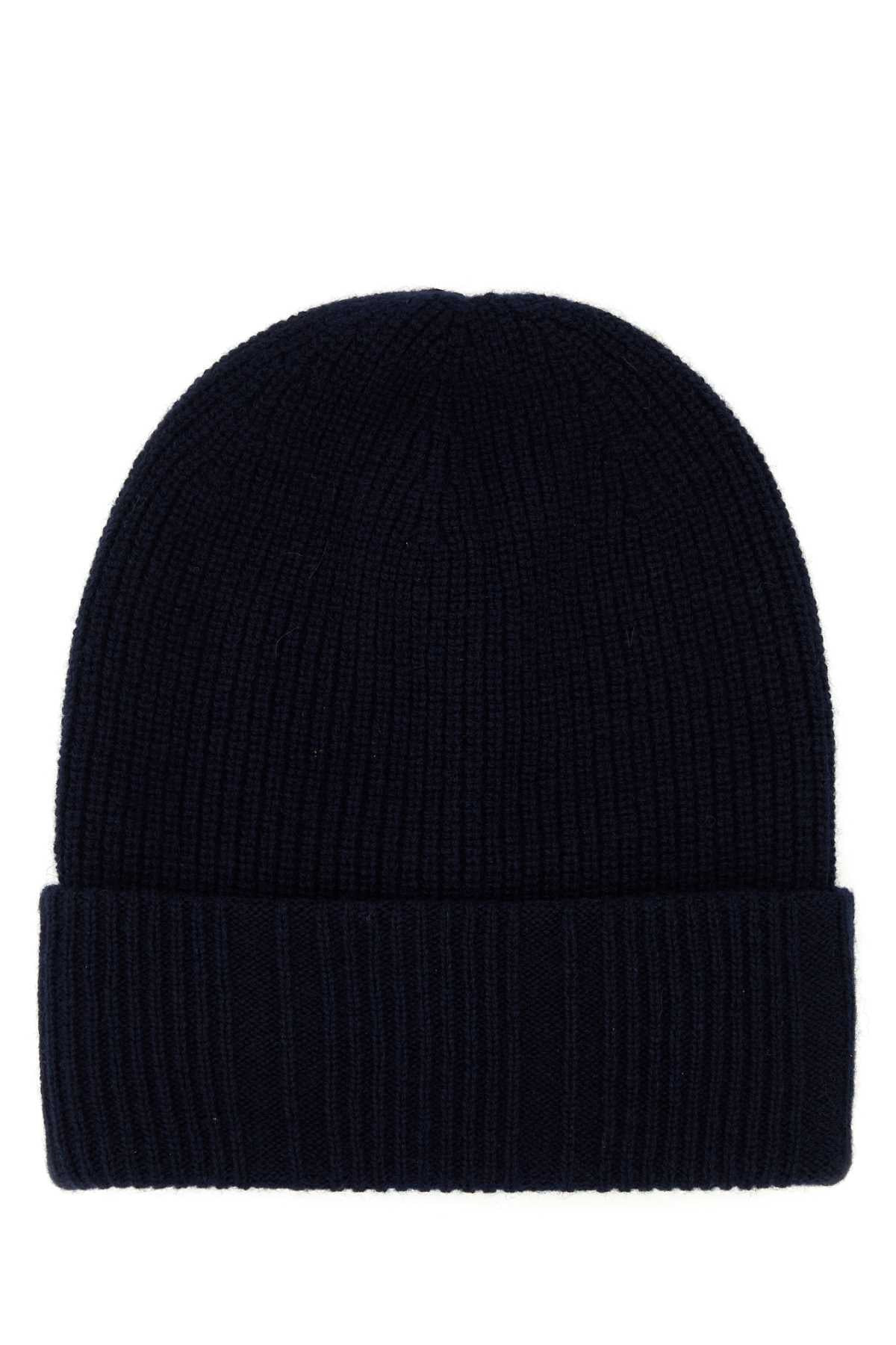 Fendi Men Midnight Blue Wool Blend Beanie Hat - 2