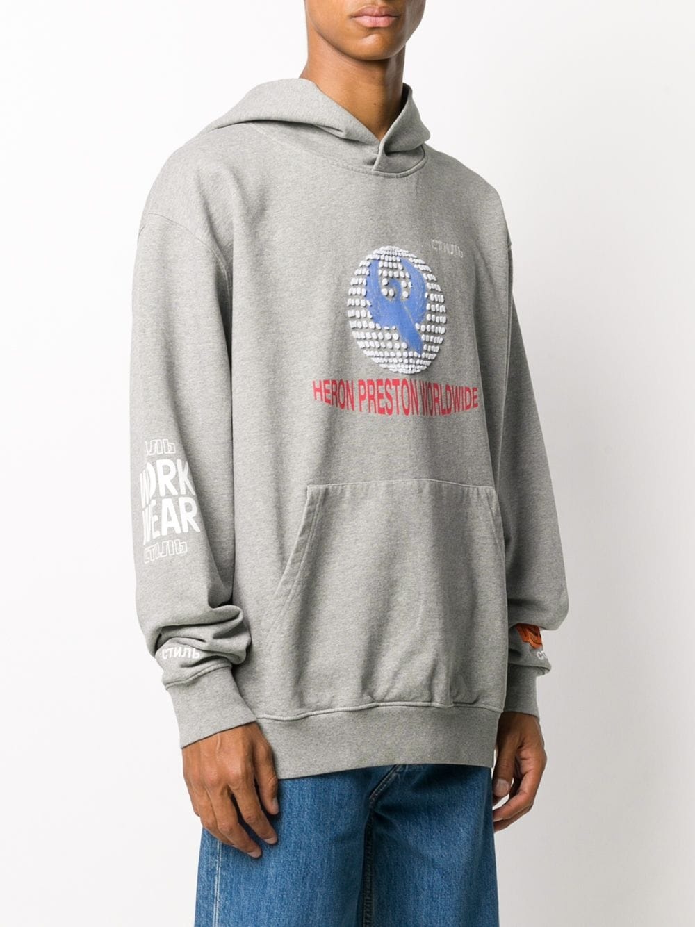 Worldwide print oversize hoodie - 3