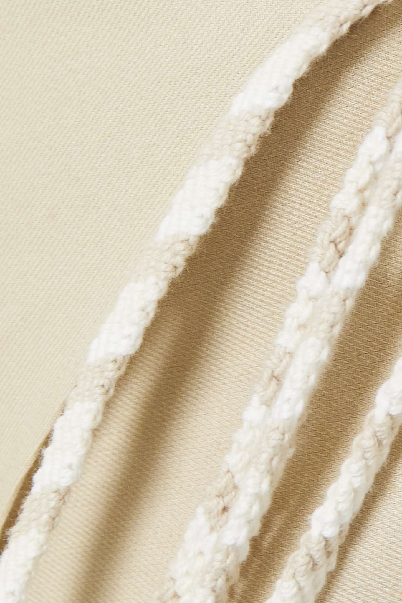 Antigua tie-detailed linen midi wrap skirt - 4