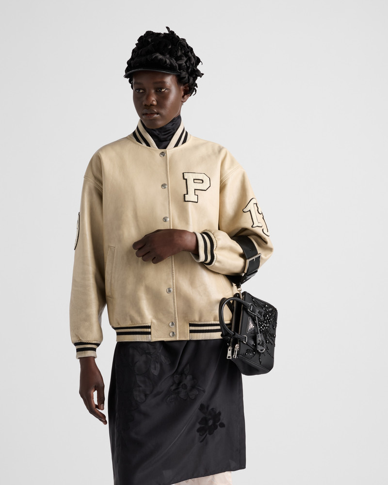 Prada Prada Galleria embroidered Re-Nylon and Saffiano mini-bag outlook