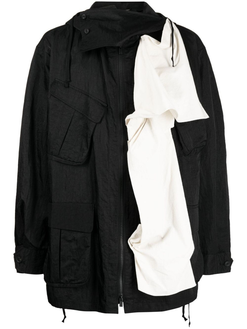 asymmetric hooded jacket 1