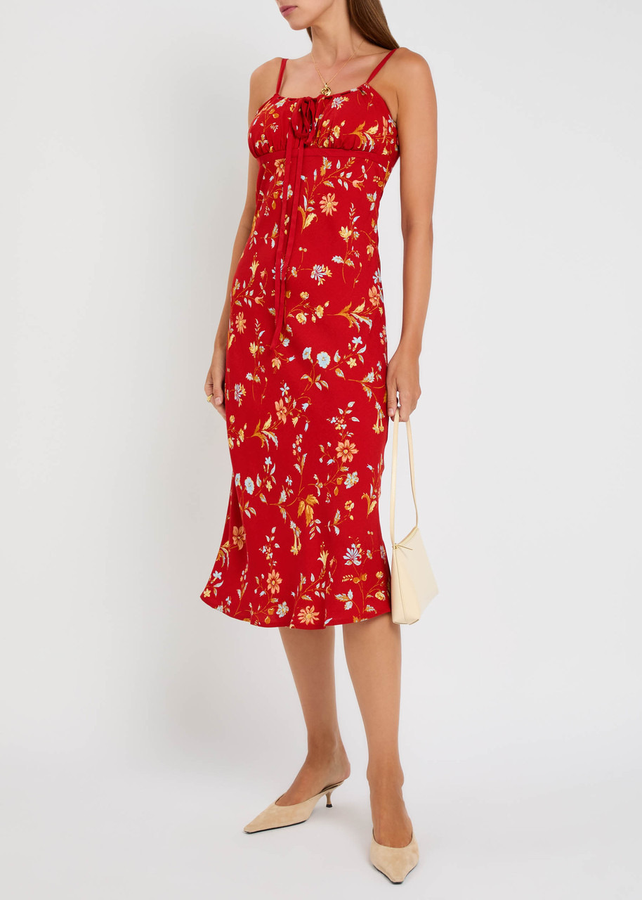 Reformation Camira Floral-print Crepe Midi Dress - 4