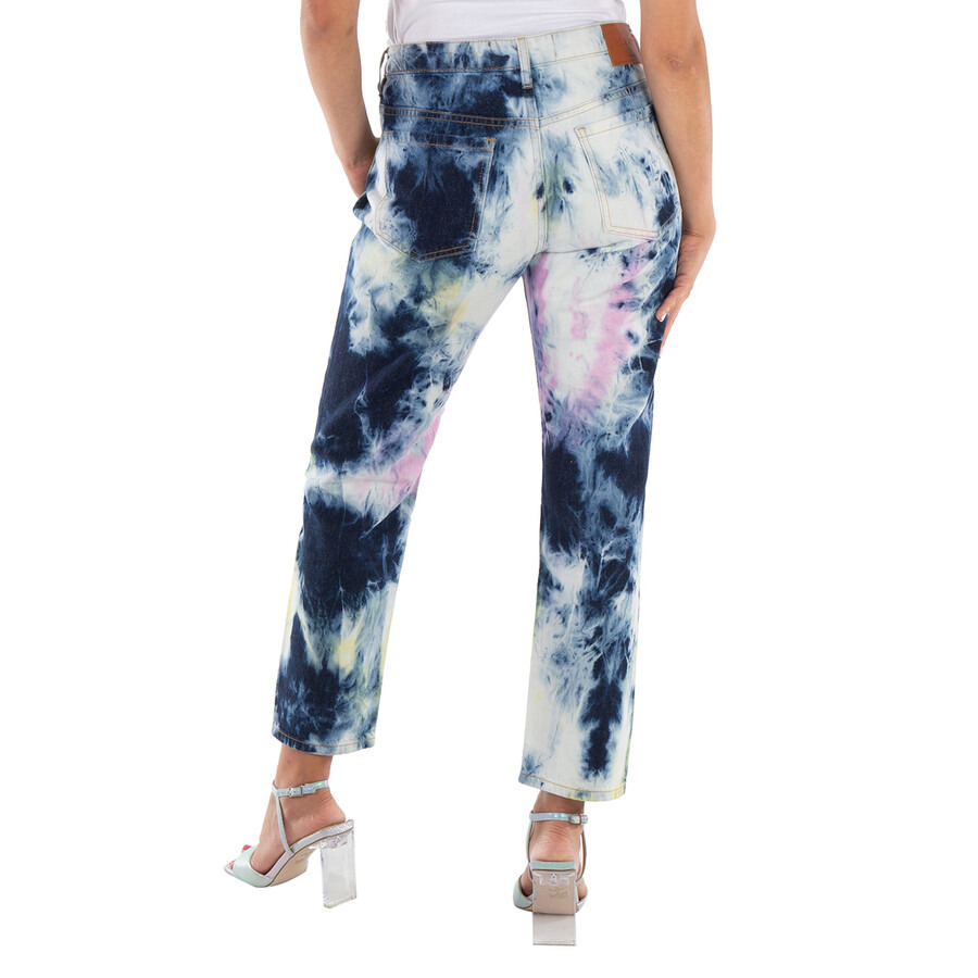 Philipp Plein Tie Dye Bleached Boyfriend Denim Jeans - 6