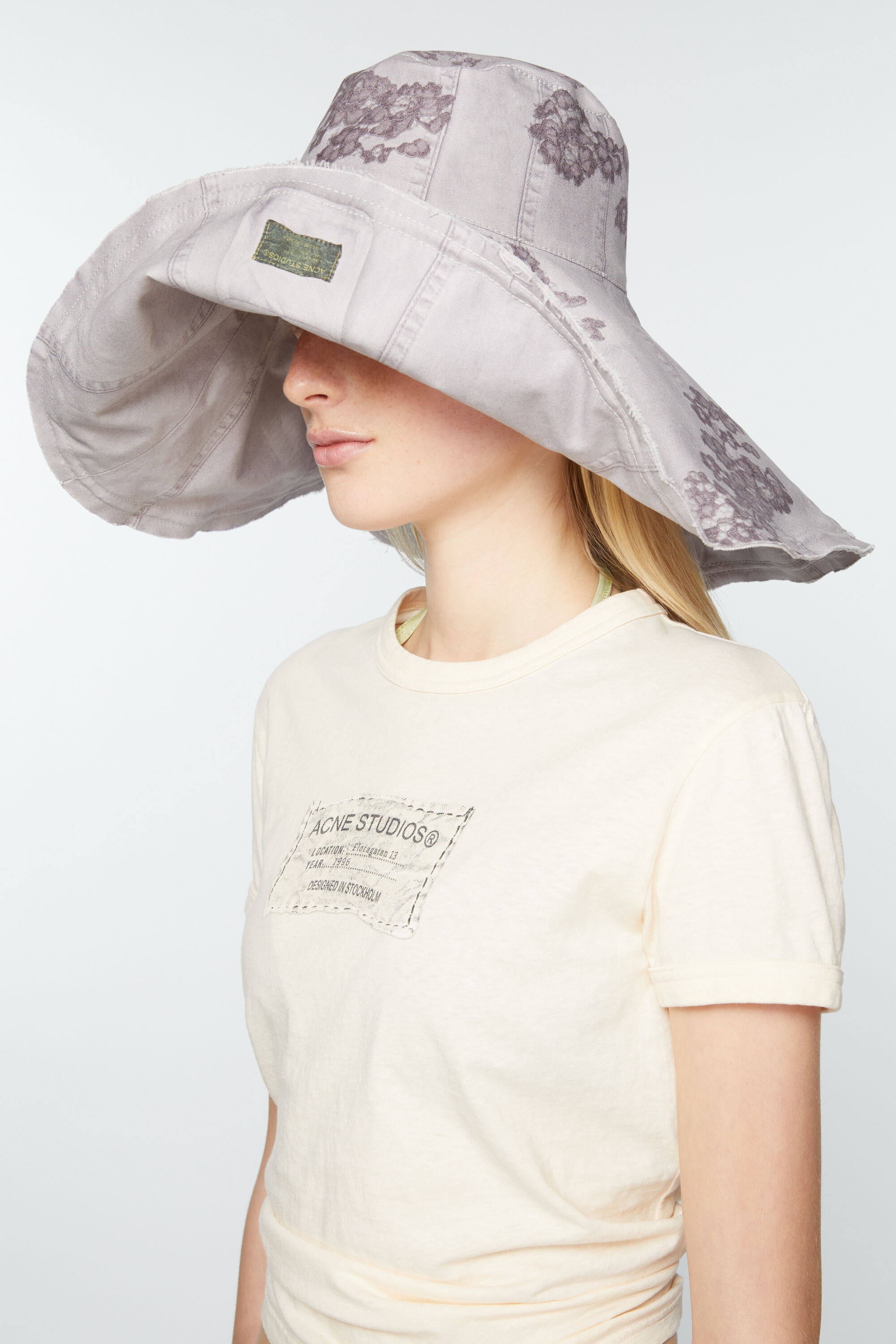 Wide brim reversible hat - Faded purple - 2