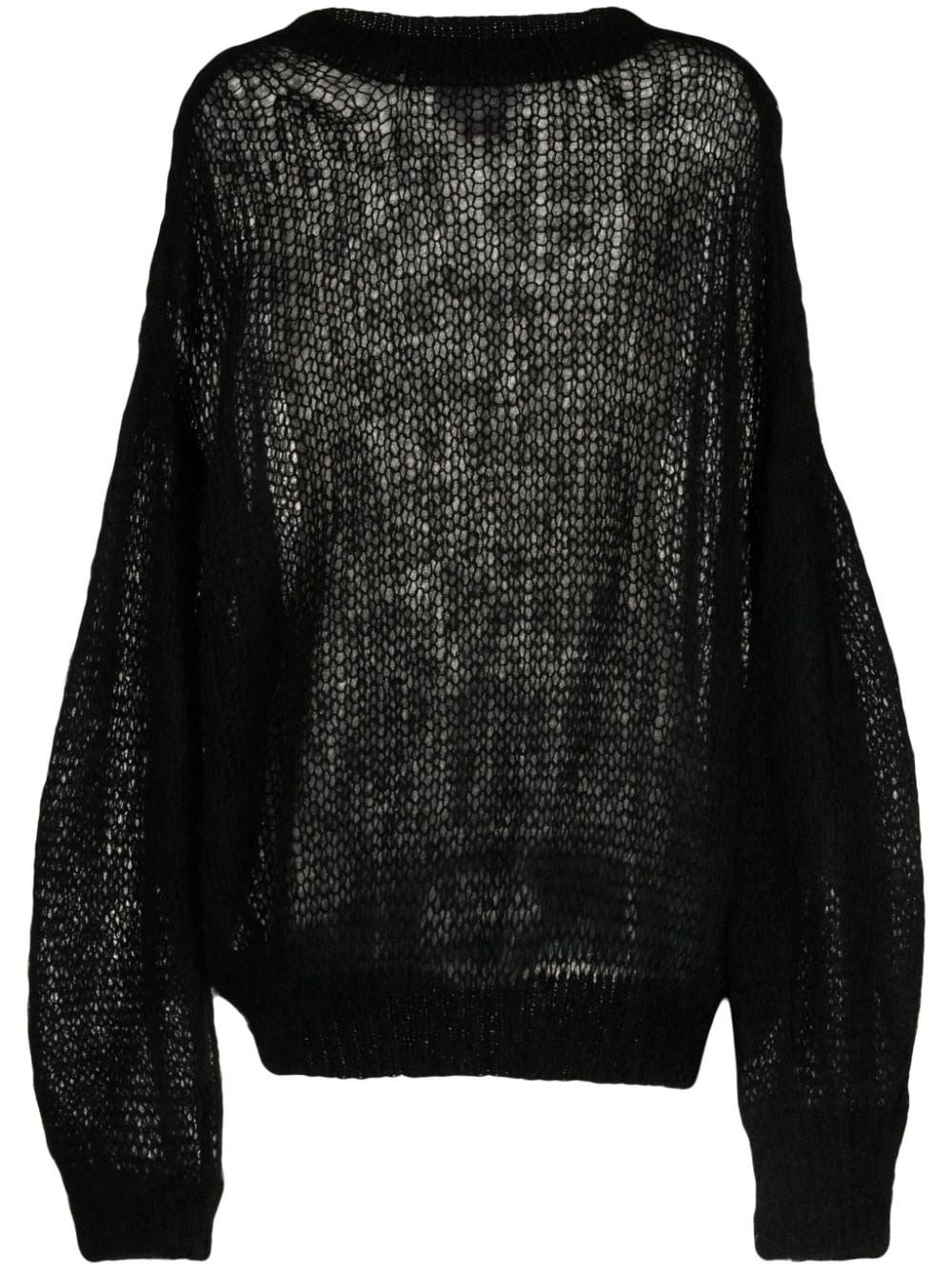 semi-sheer mohair-blend jumper - 1