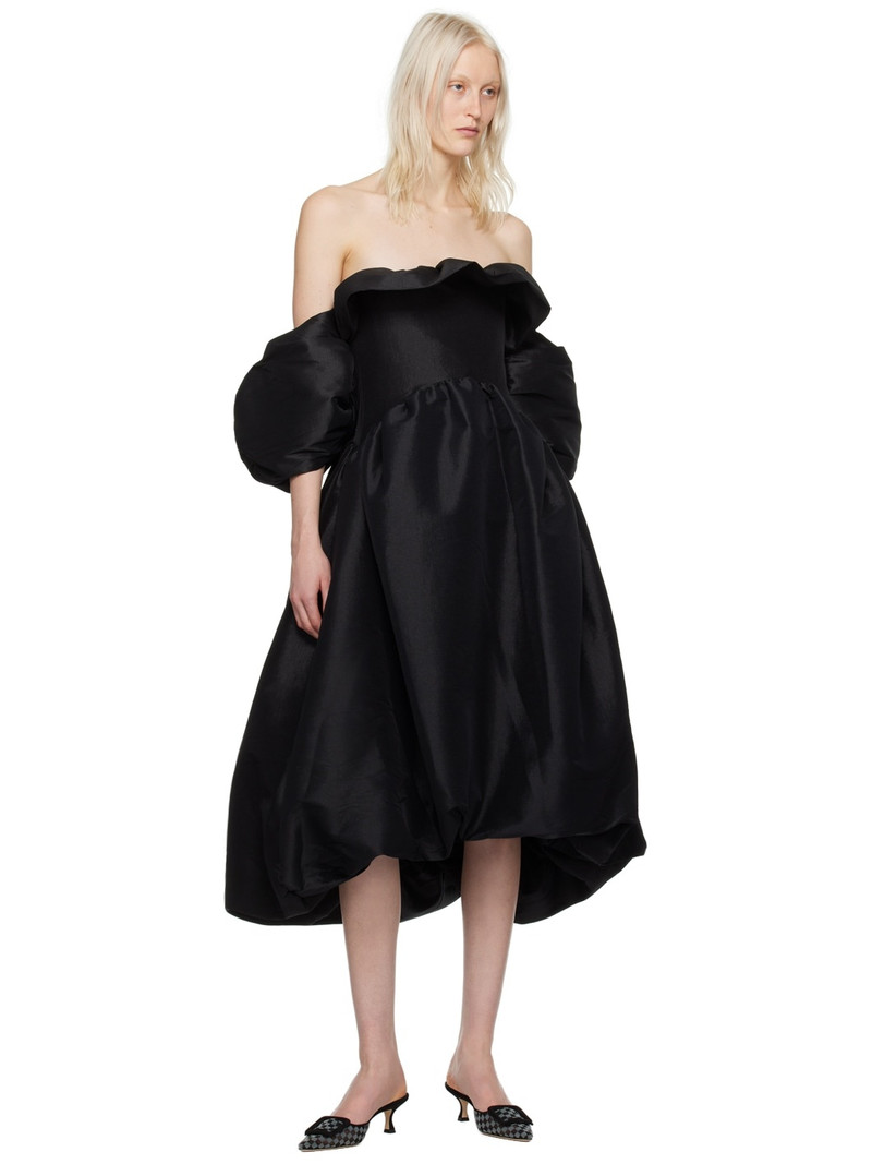 KIKA VARGAS SSENSE Exclusive Black Reshma Midi Dress outlook