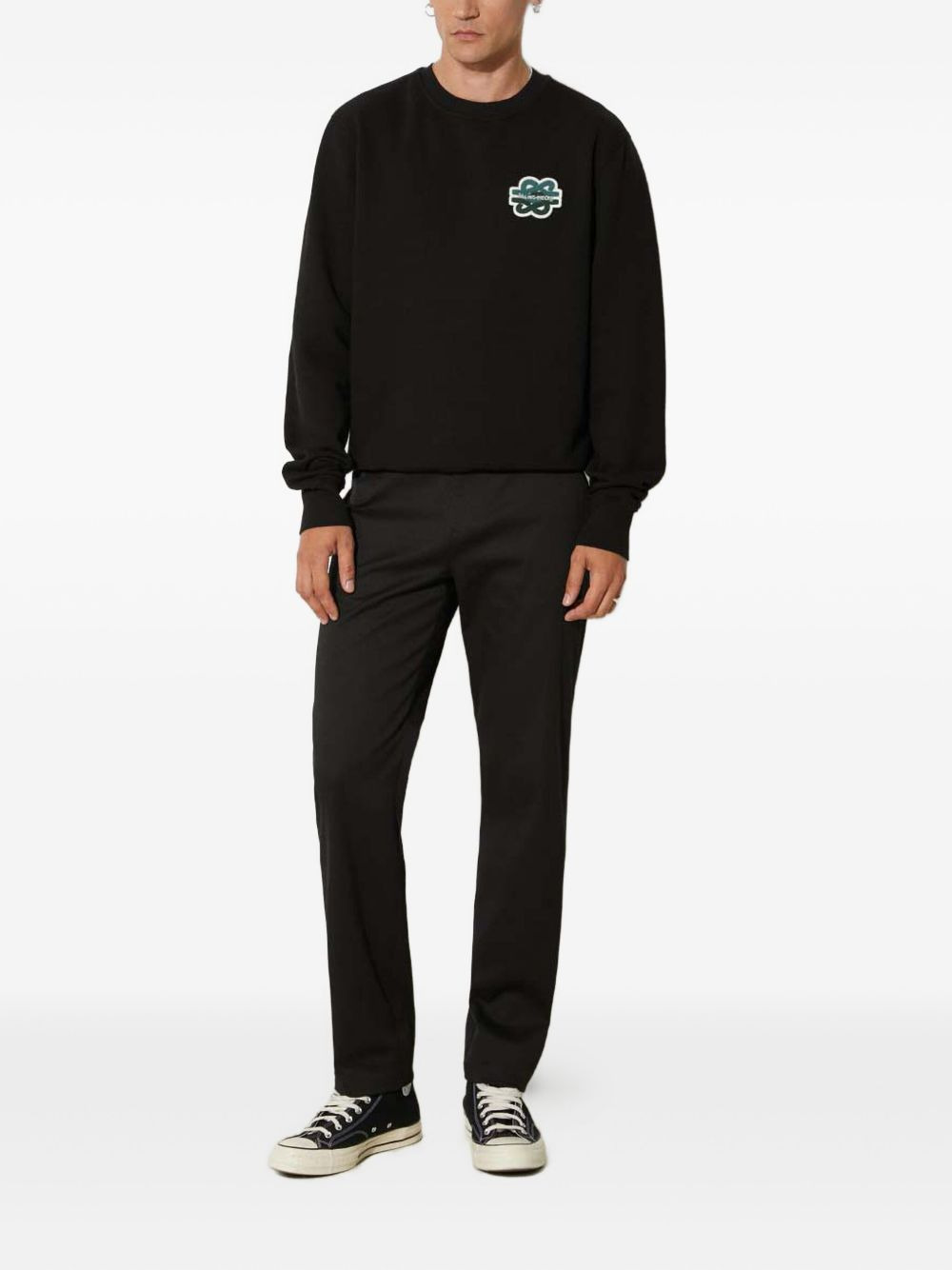 embroidered-logo sweatshirt - 2