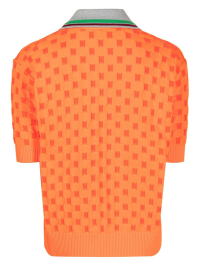Kolor geometric-print polo shirt outlook