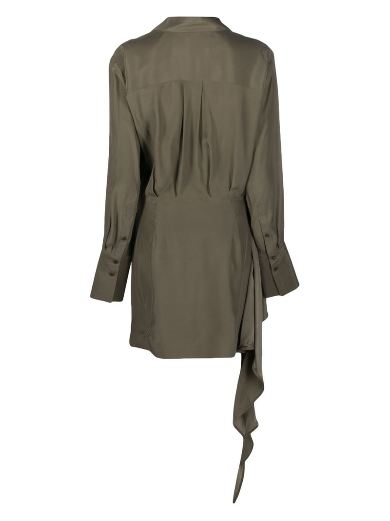 GAUGE81 Gravia long-sleeve silk minidress outlook