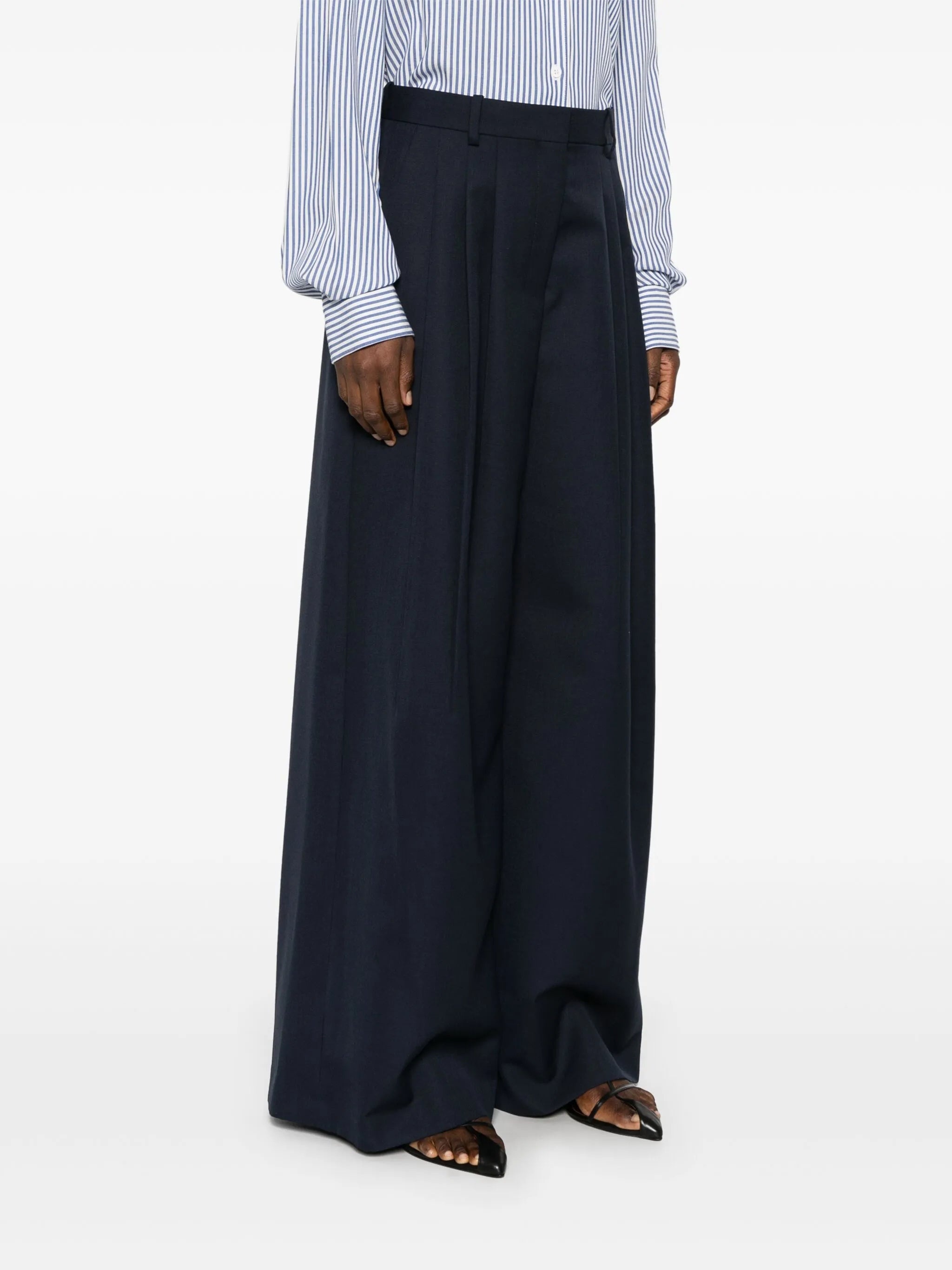 Tapered High-waisted Trousers - 4