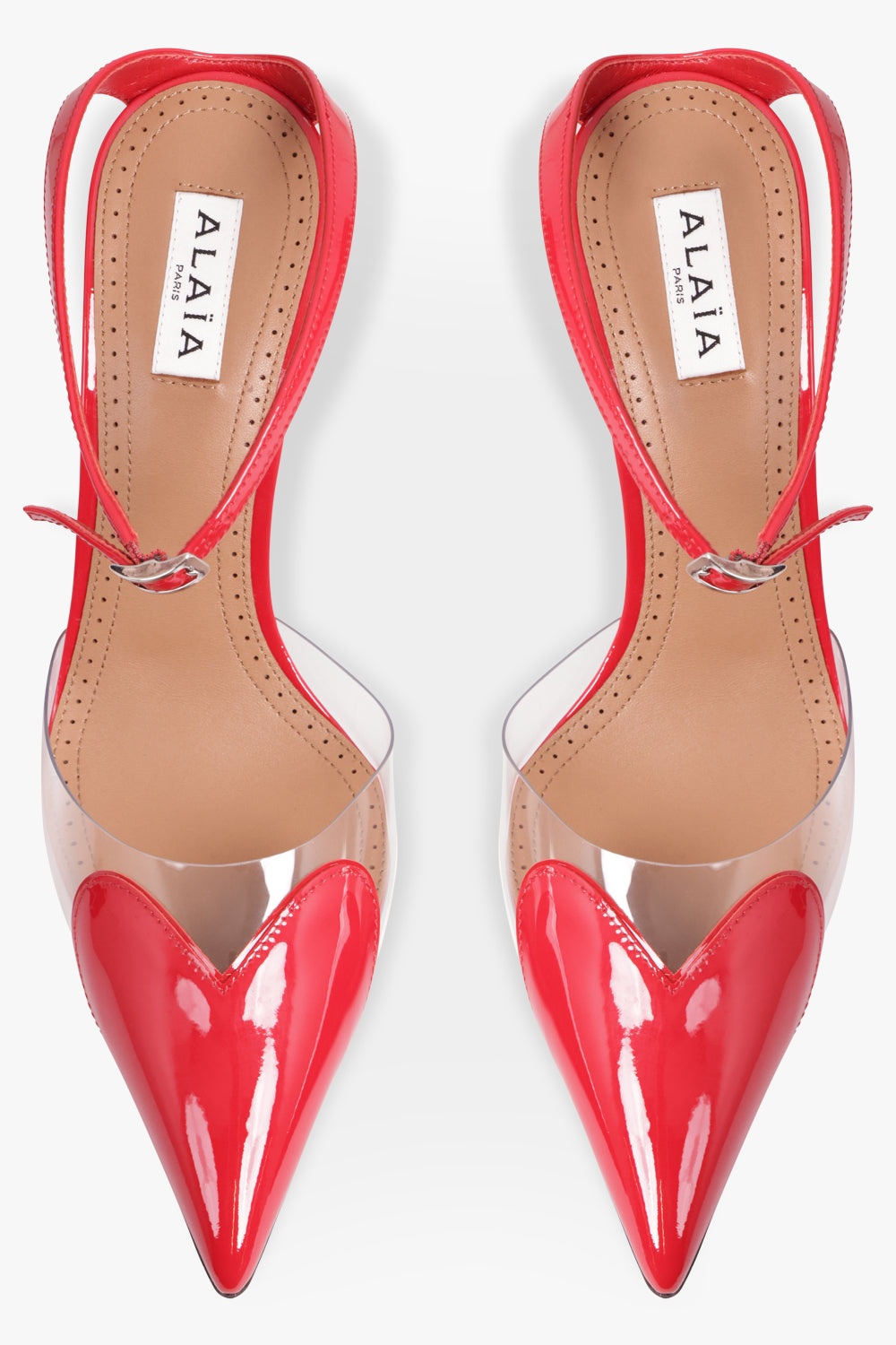 Alaïa LE COEUR 90MM PATENT PUMP | RED | parlourx | REVERSIBLE