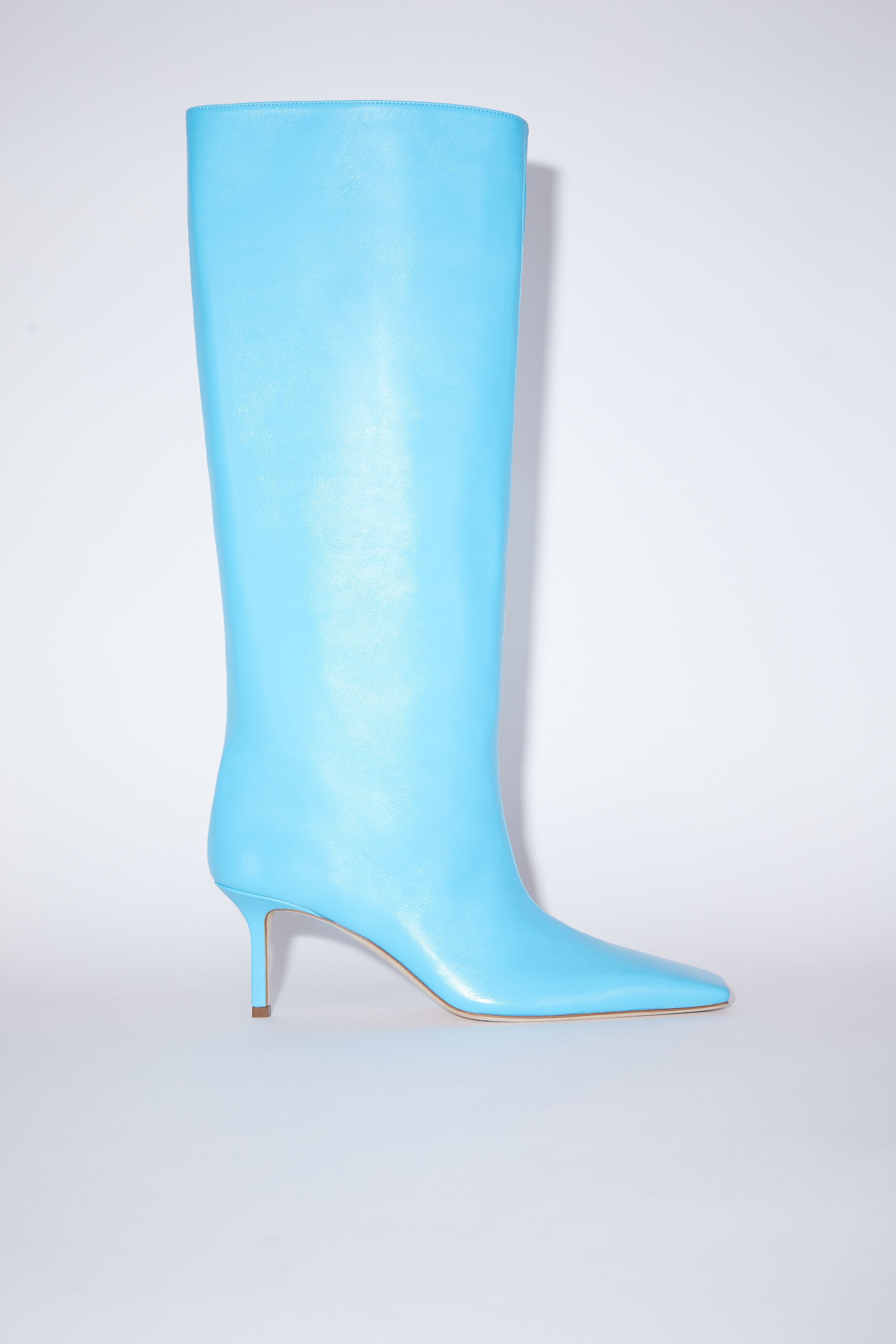 Leather heel boots - Turquoise - 1