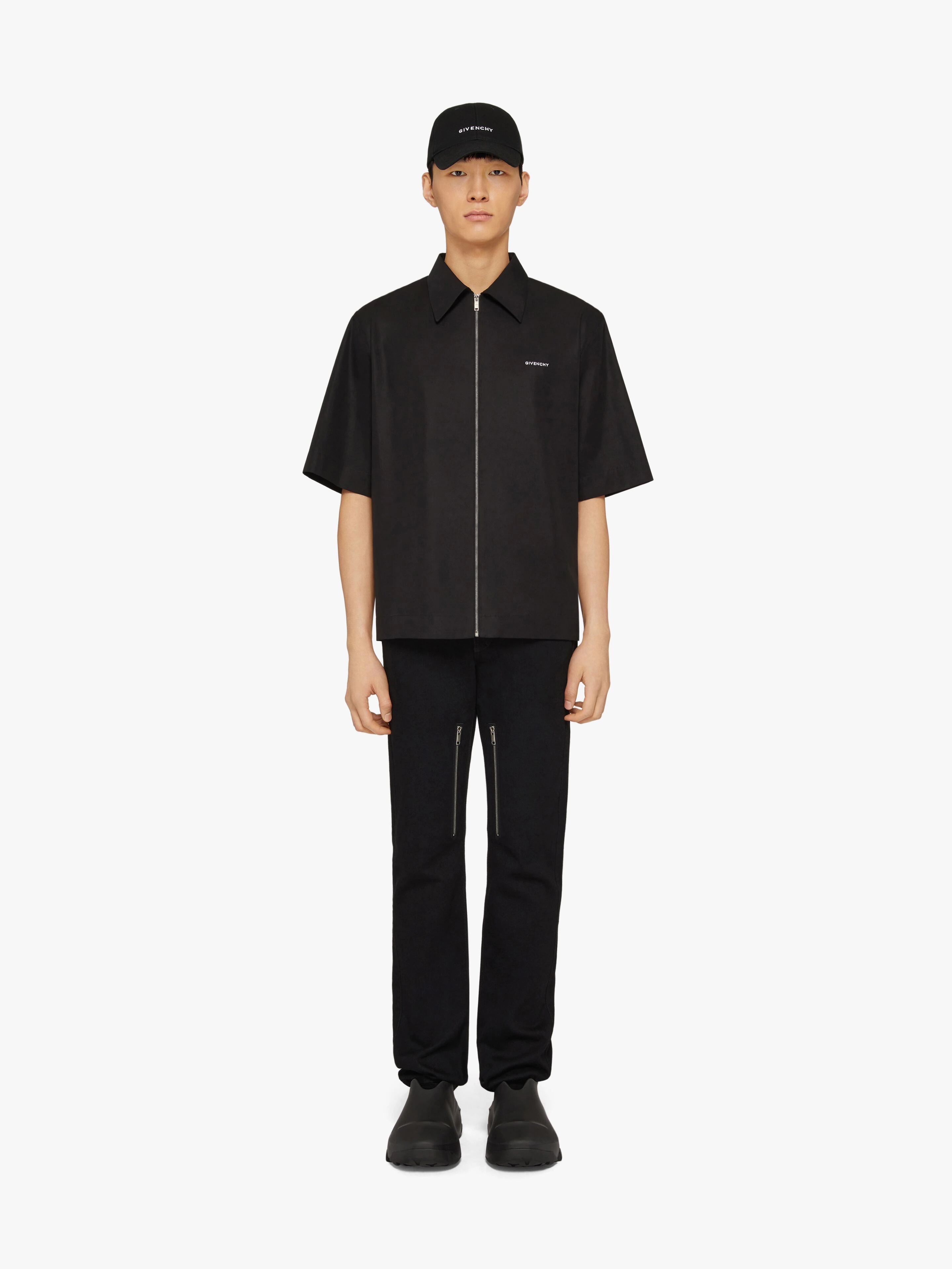 SHIRT IN POPLIN WITH TAG EFFECT PRINT - 3