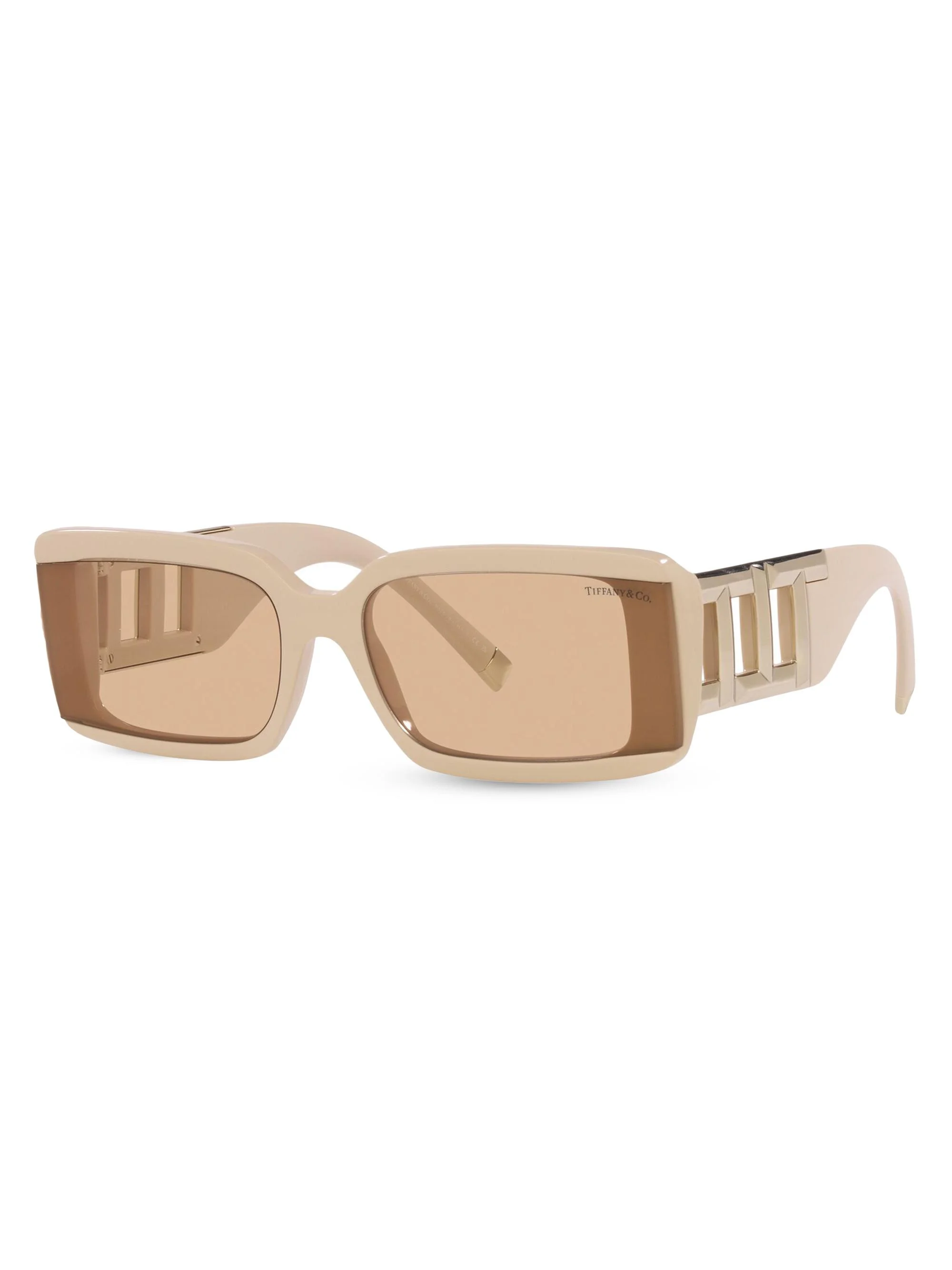 Women's 62MM Rectangular Sunglasses - Beige - 1