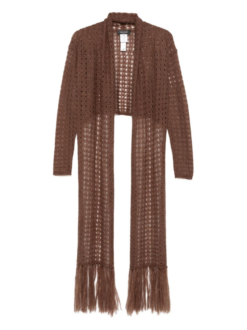 tie-front open-knit cardigan 1