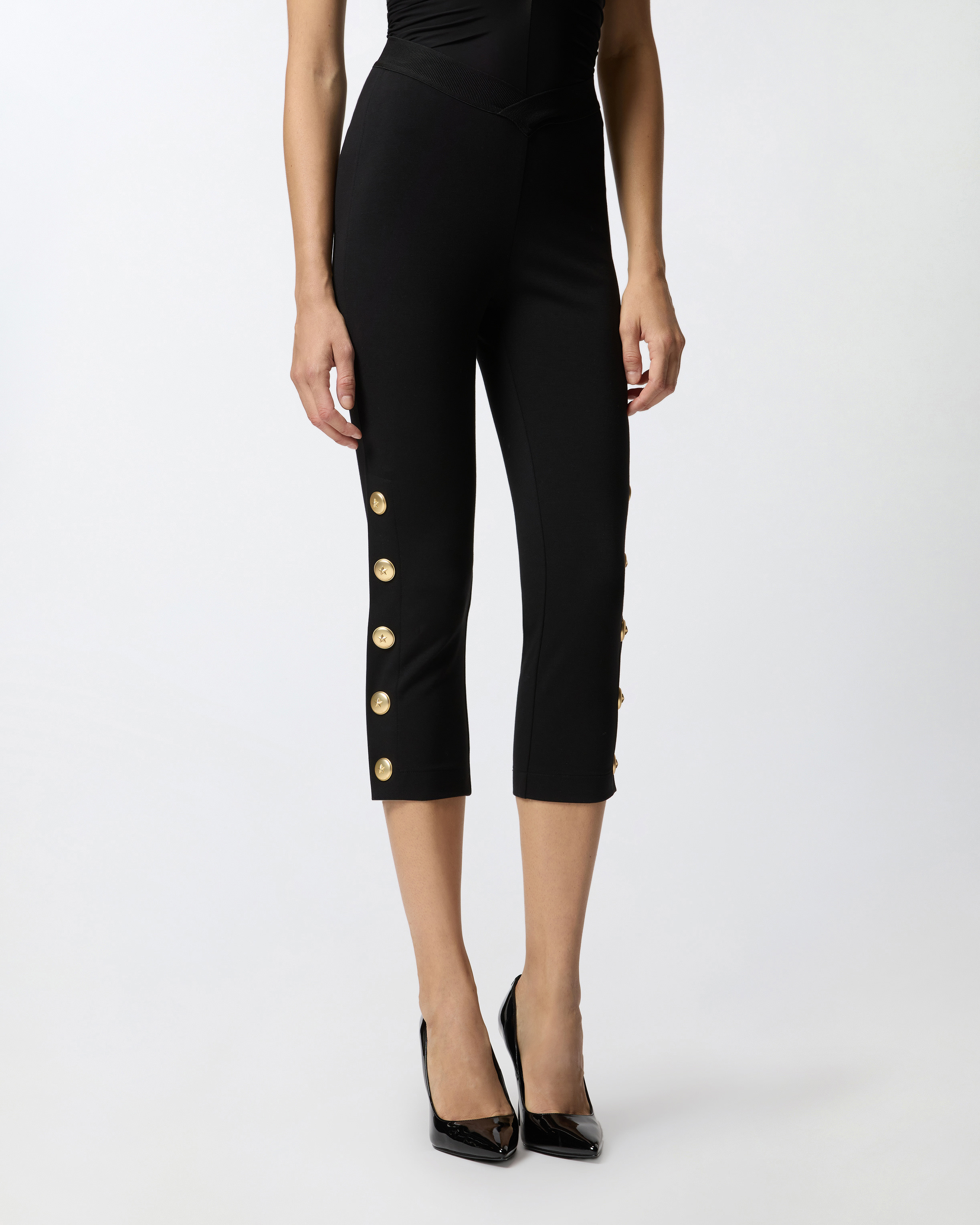 LEGGINGS WITH METAL BUTTONS - 3