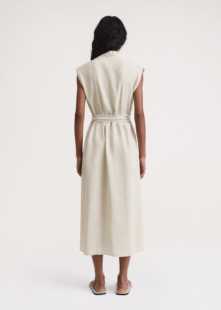 Folded-neck dress oyster - 4