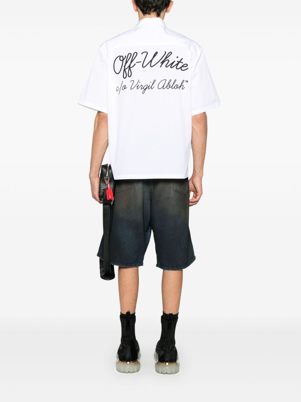 logo-embroidered shirt - 2