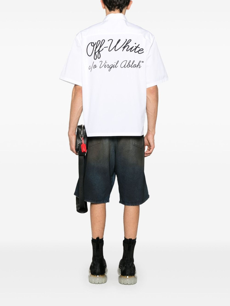 Off-White logo-embroidered shirt outlook