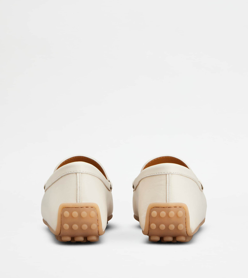 Tod's CITY GOMMINO LOAFERS IN LEATHER - OFF WHITE outlook