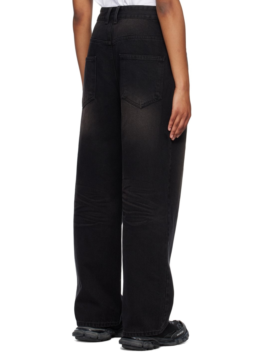 Black Wide-Leg Jeans - 3