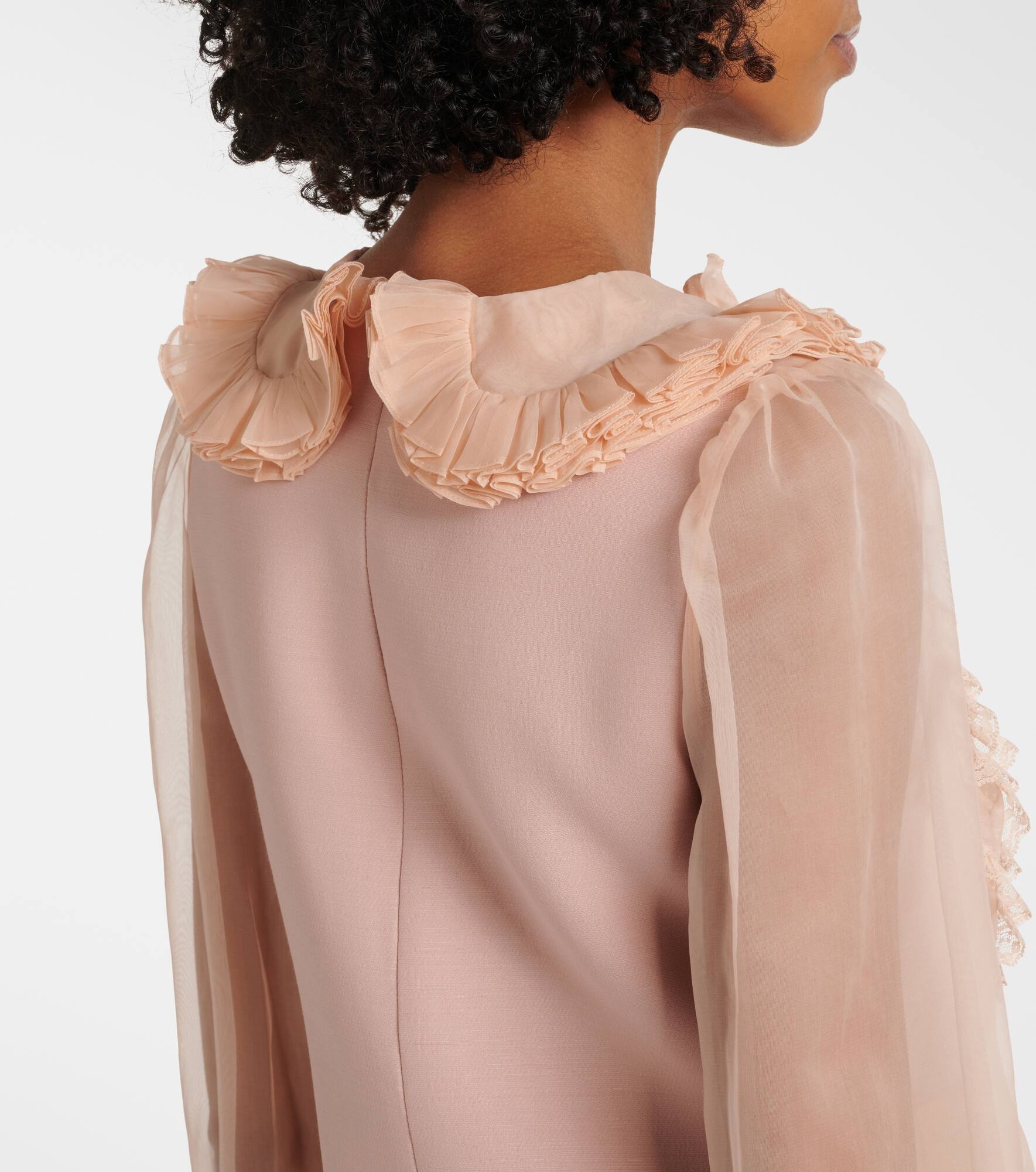 Crepe Couture embroidered minidress - 7