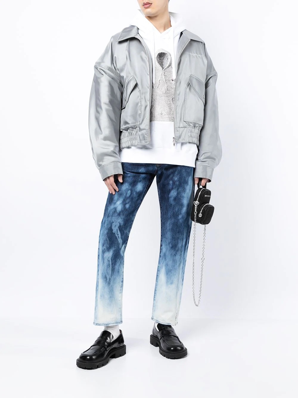 faded-effect straight-leg jeans - 2