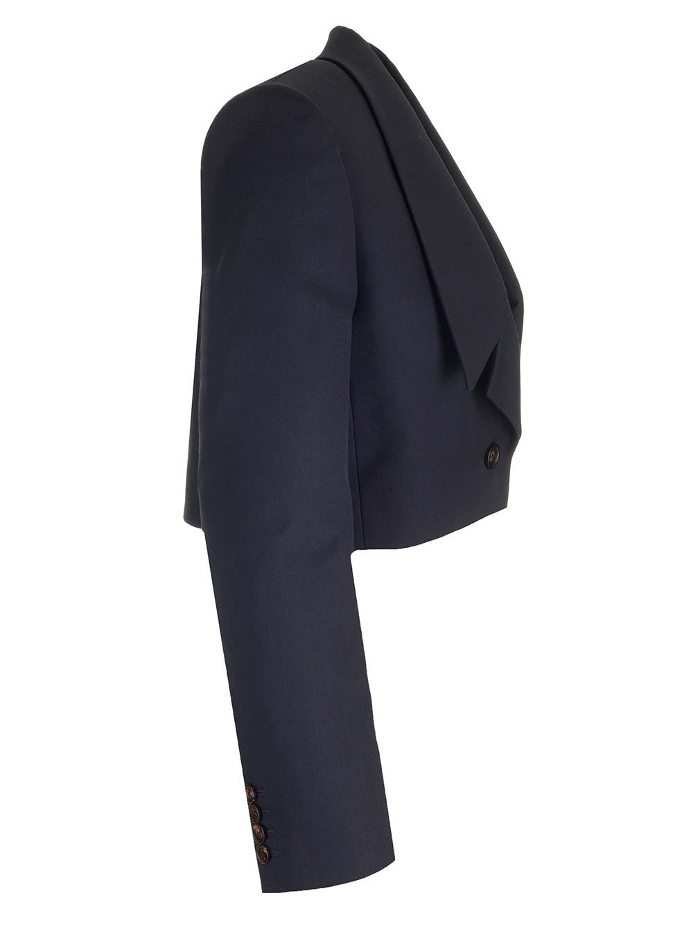 Cropped Spencer Blazer Jackets Blue - 3
