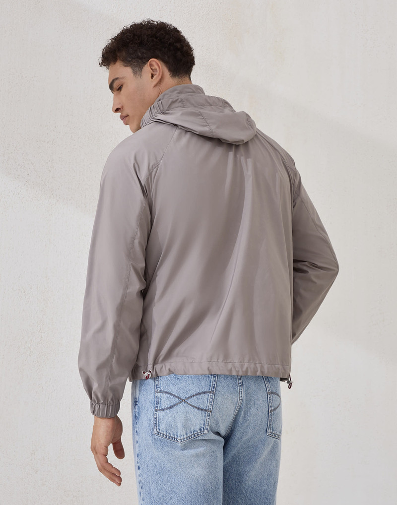 Brunello Cucinelli Lightweight techno fabric unlined hooded outerwear jacket outlook