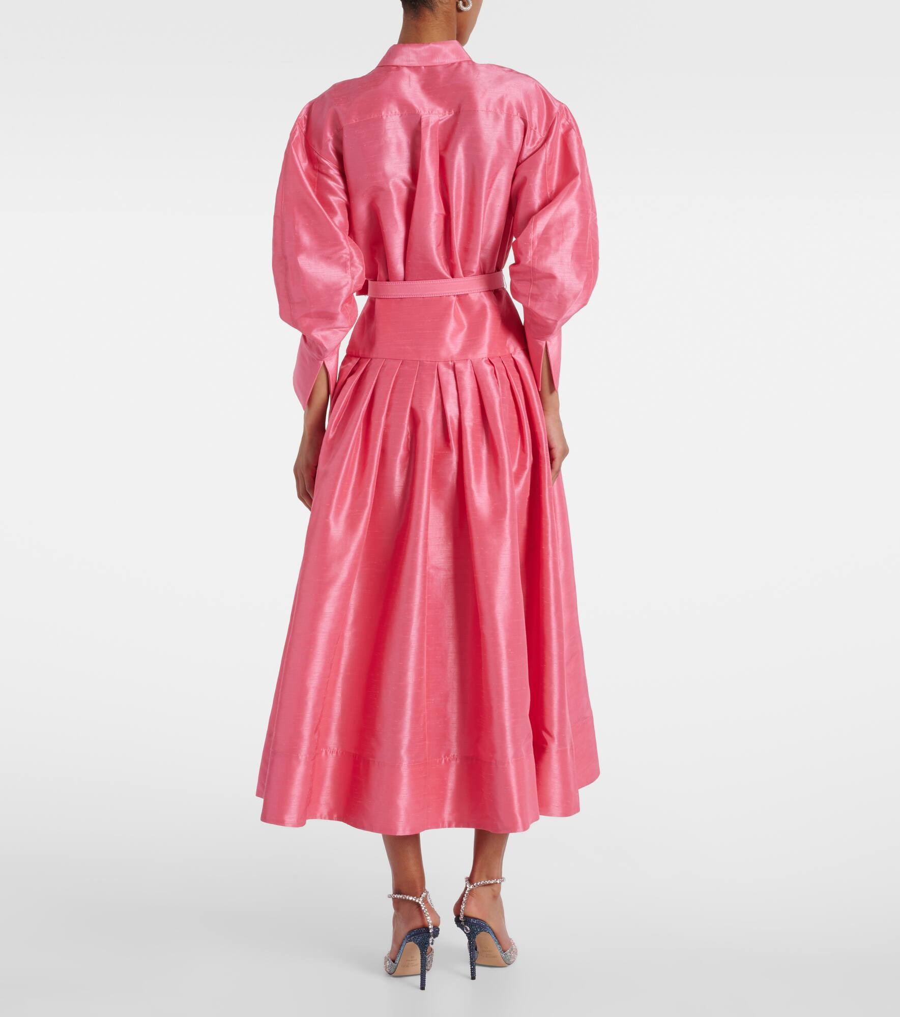 Maple belted gathered shirt dress - 3