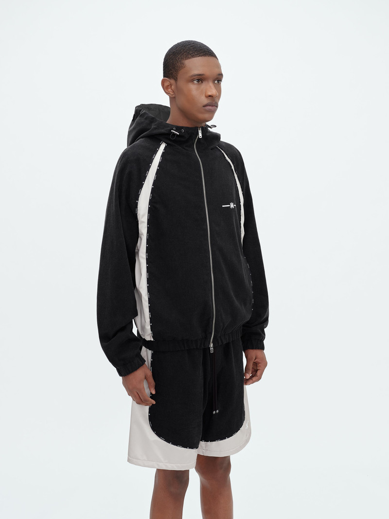 AMIRI SATIN/DENIM TRACK JACKET outlook