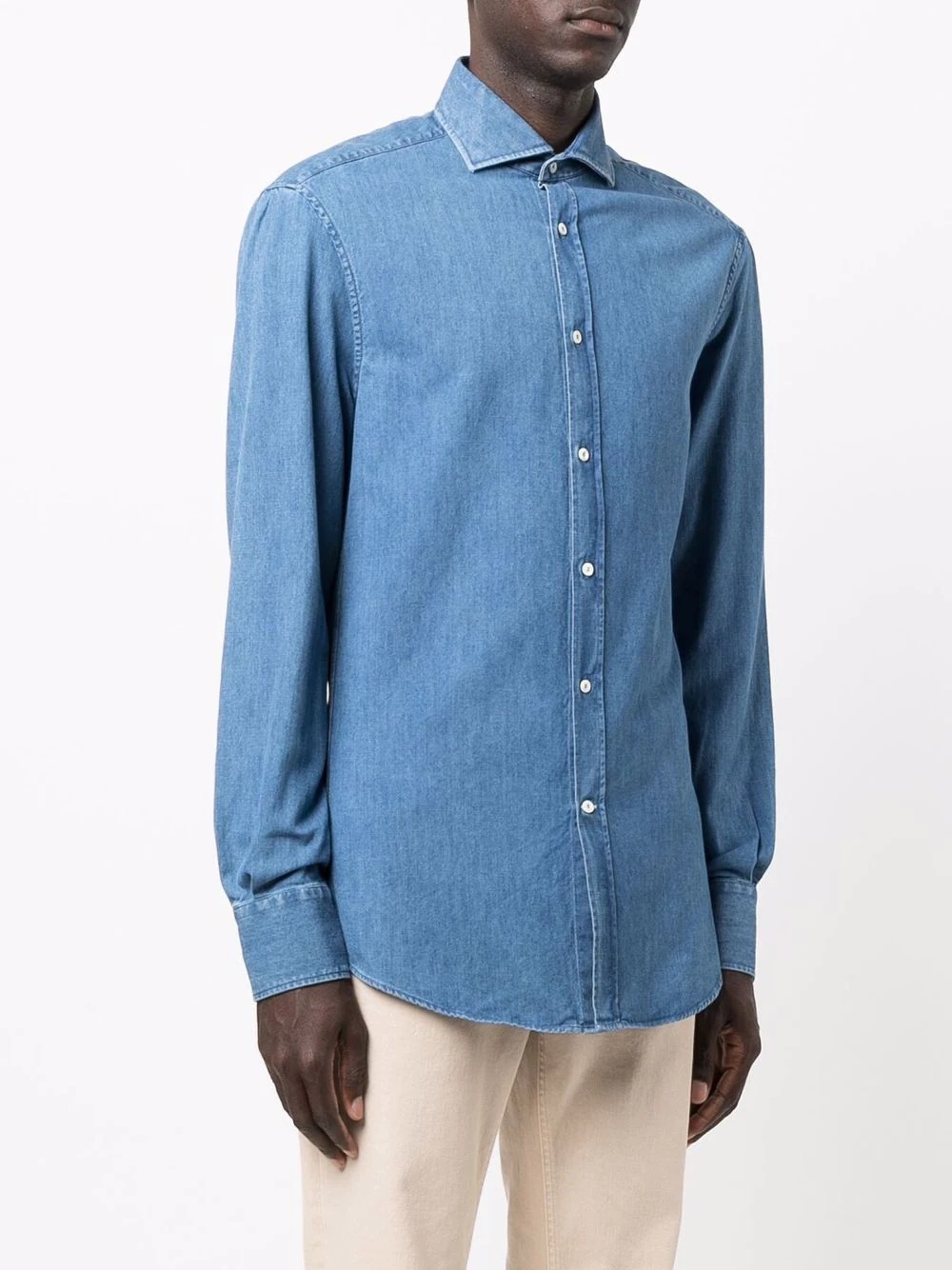 longsleeved lightweight denim shirt - 3