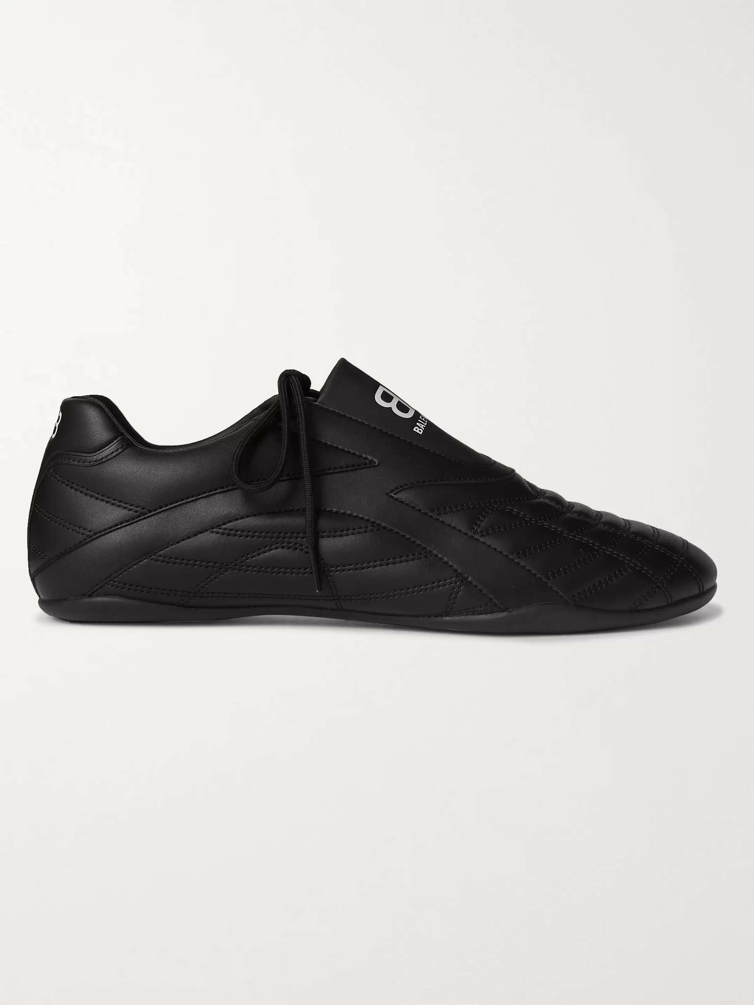 Zen Logo-Print Faux Leather Sneakers - 1