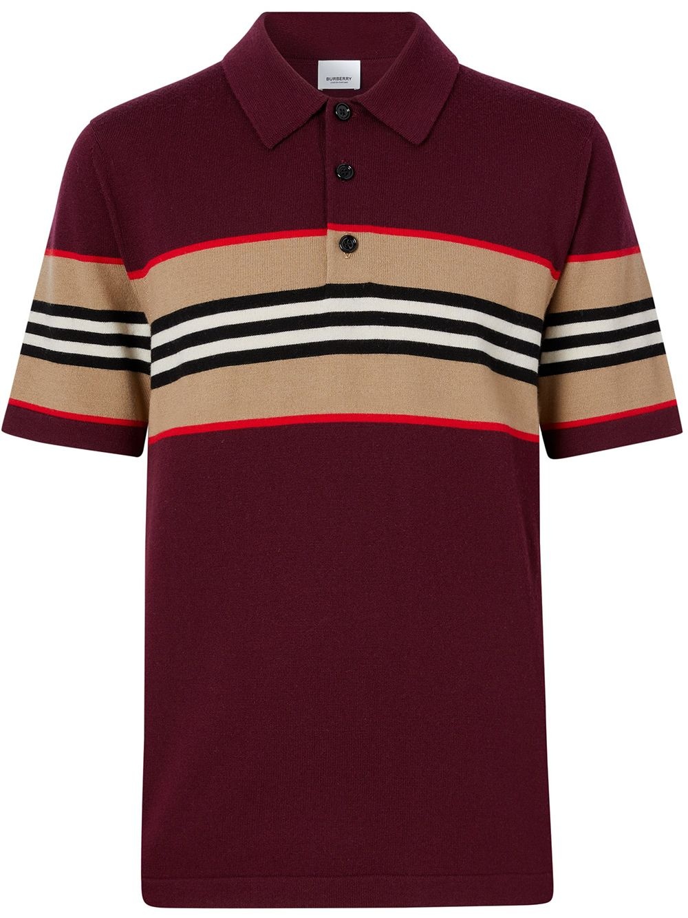 Icon stripe detail polo shirt - 1