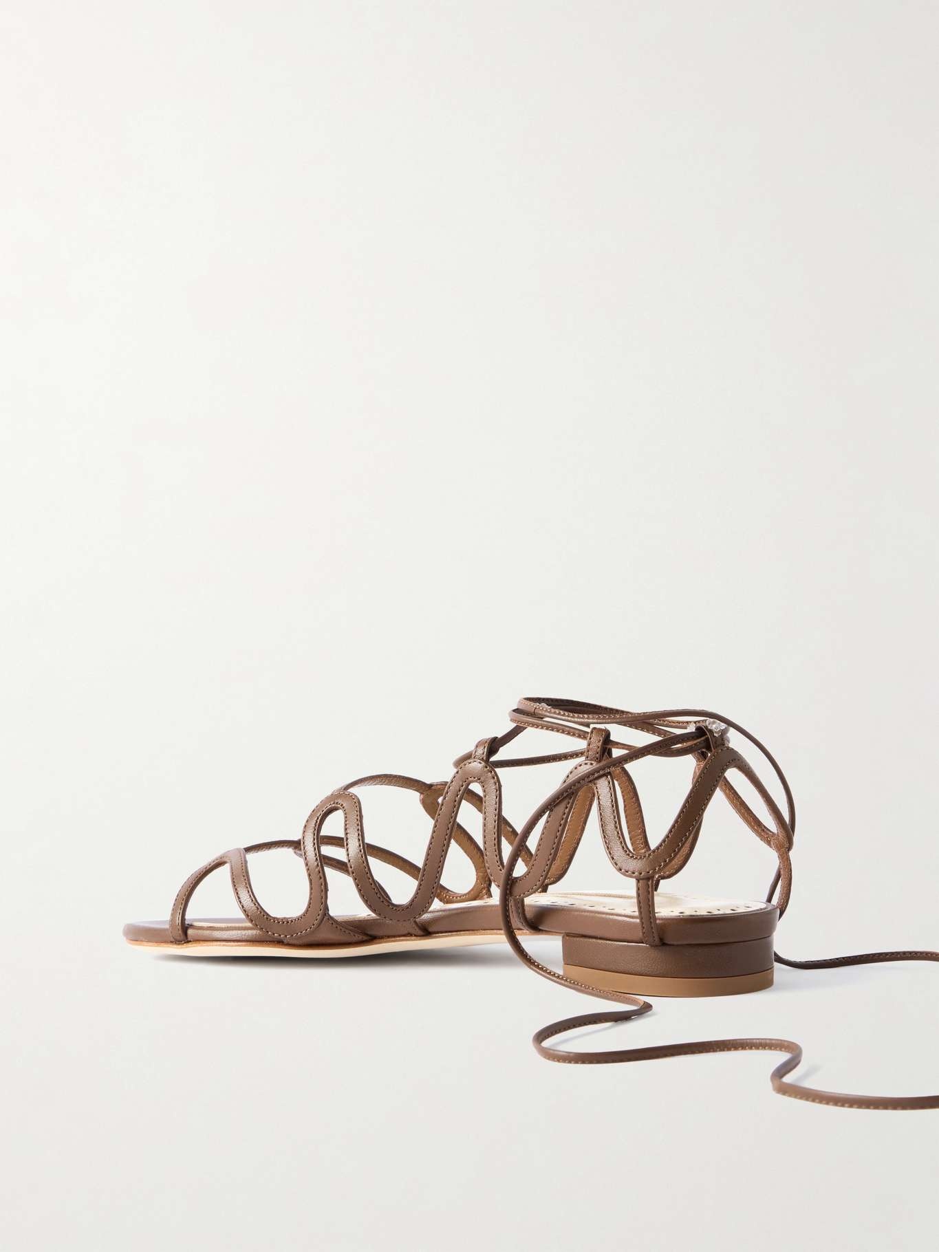 Fawdaflat leather sandals Tan - 3
